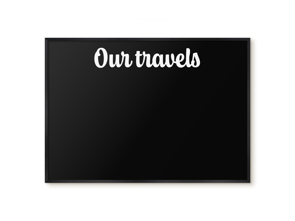 Magnetic Glass Board Our Travels For The Hall Espelharte (100x70 Cm)