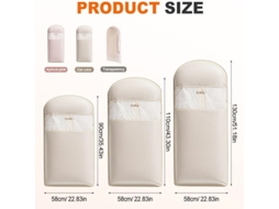 Sacos para roupas, saco de compressão antipoluição para armazenamento de roupas, Slowmoose, economizador de espaço (bege/58 x 15 x 110 cm)