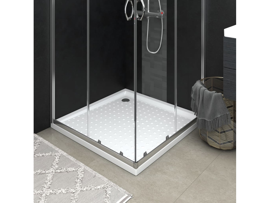 Vidaxl Base De Chuveiro Com Pontos 90x90x4 Cm Abs Branco