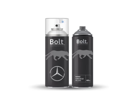 Embalagem Tinta Em Spray De Duas Camadas Para Mercedes Metalizada Verniz 1k 400ml Bolt Spray Premium Paint (490/8490 Steppenbraun Effect)