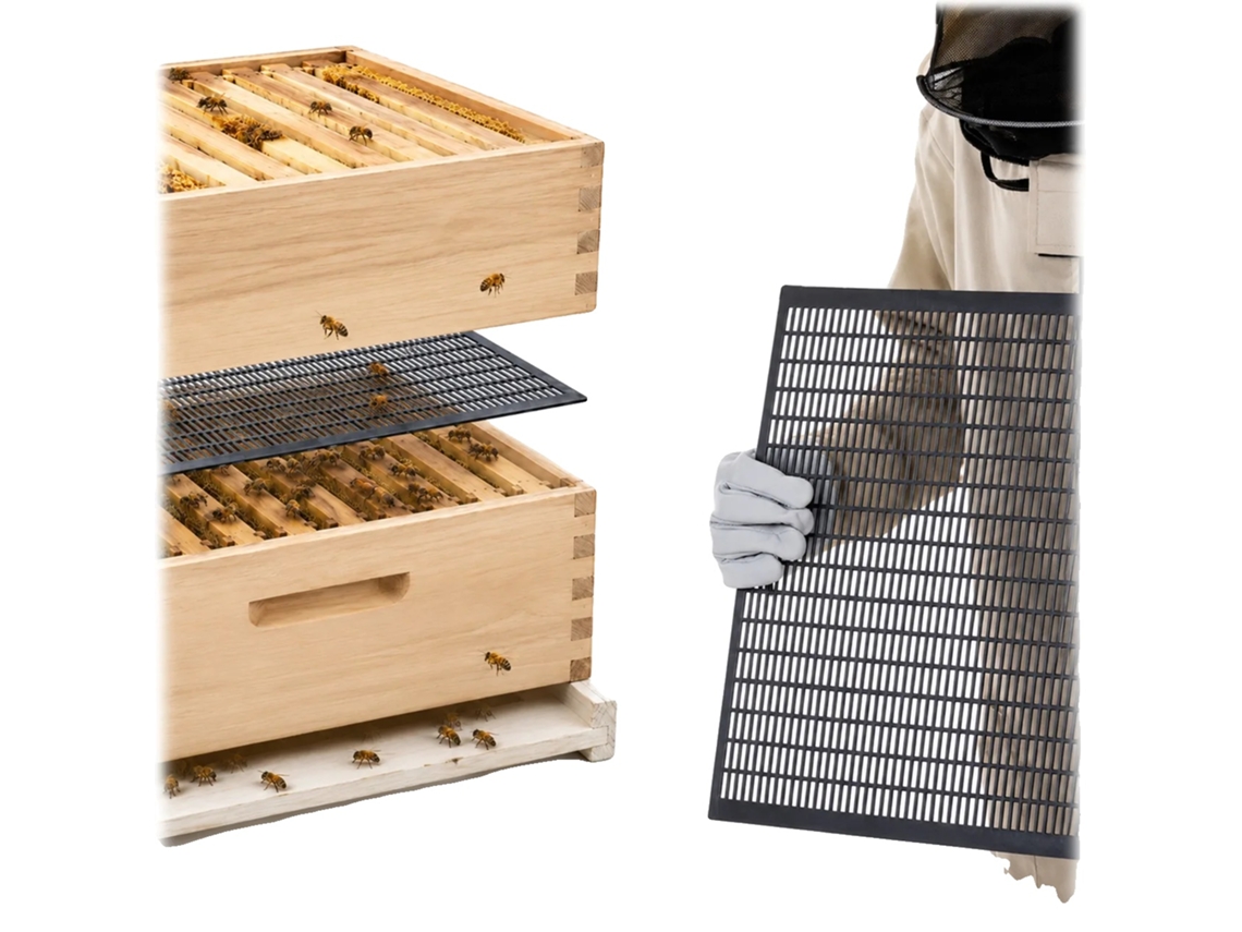 Separador De Mãe De Abelha, Plástico Durável, Design Multi-compatível, Cinza