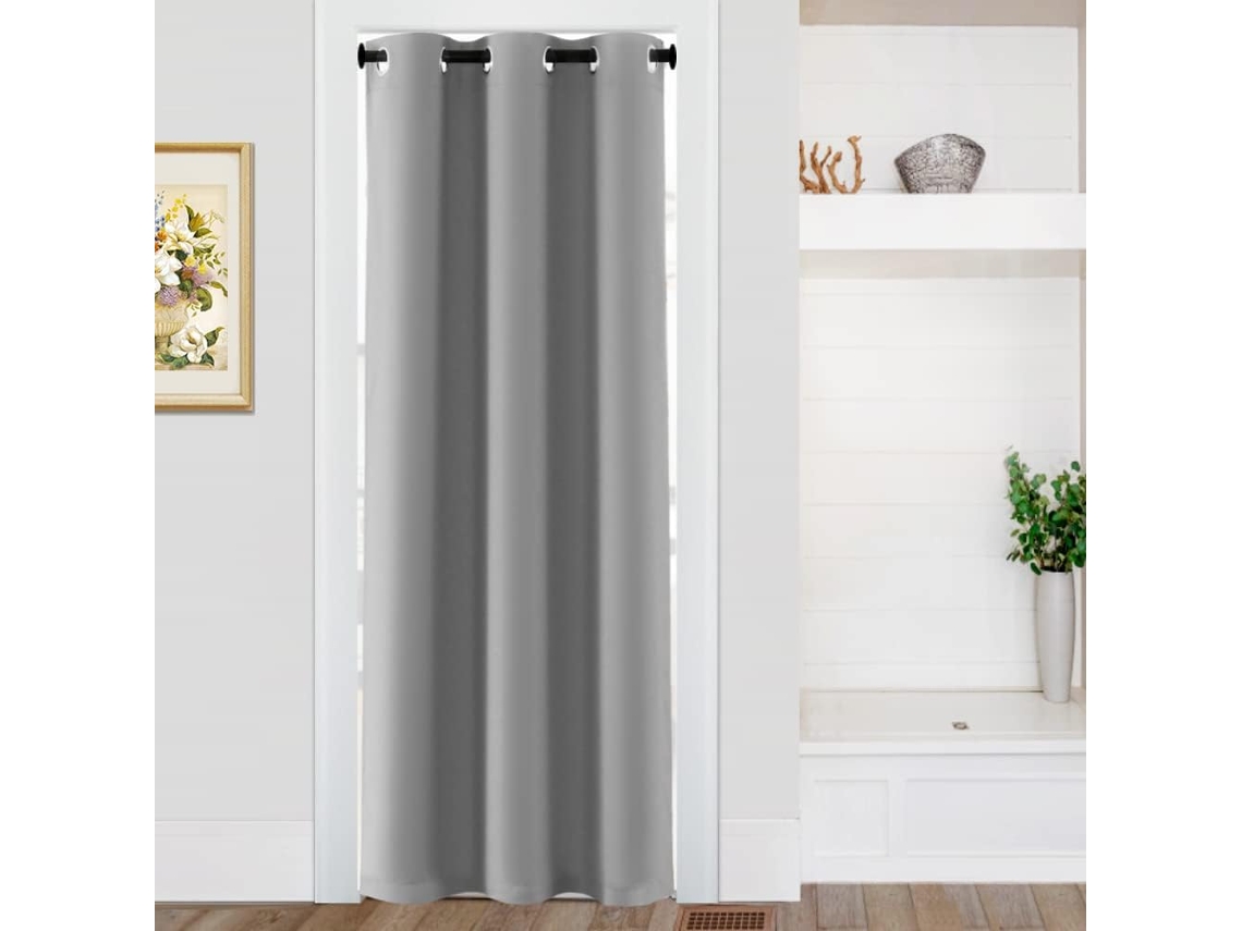 Cortinas Blackout Para Portas, Alças Superiores, Cortinas De Isolamento Térmico Para Armários, Cortinas De Privacidade Para Banheiros E Portas, 1
