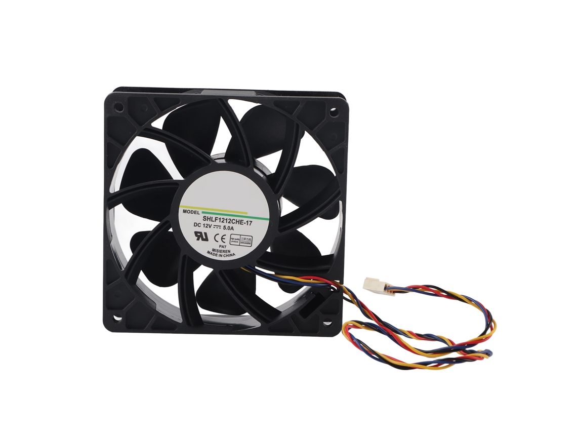 Ventoinha De Resfriamento 12v 5.0a 7500rpm 4pins Preta Para Antminer S7 S9 Luz Dourada