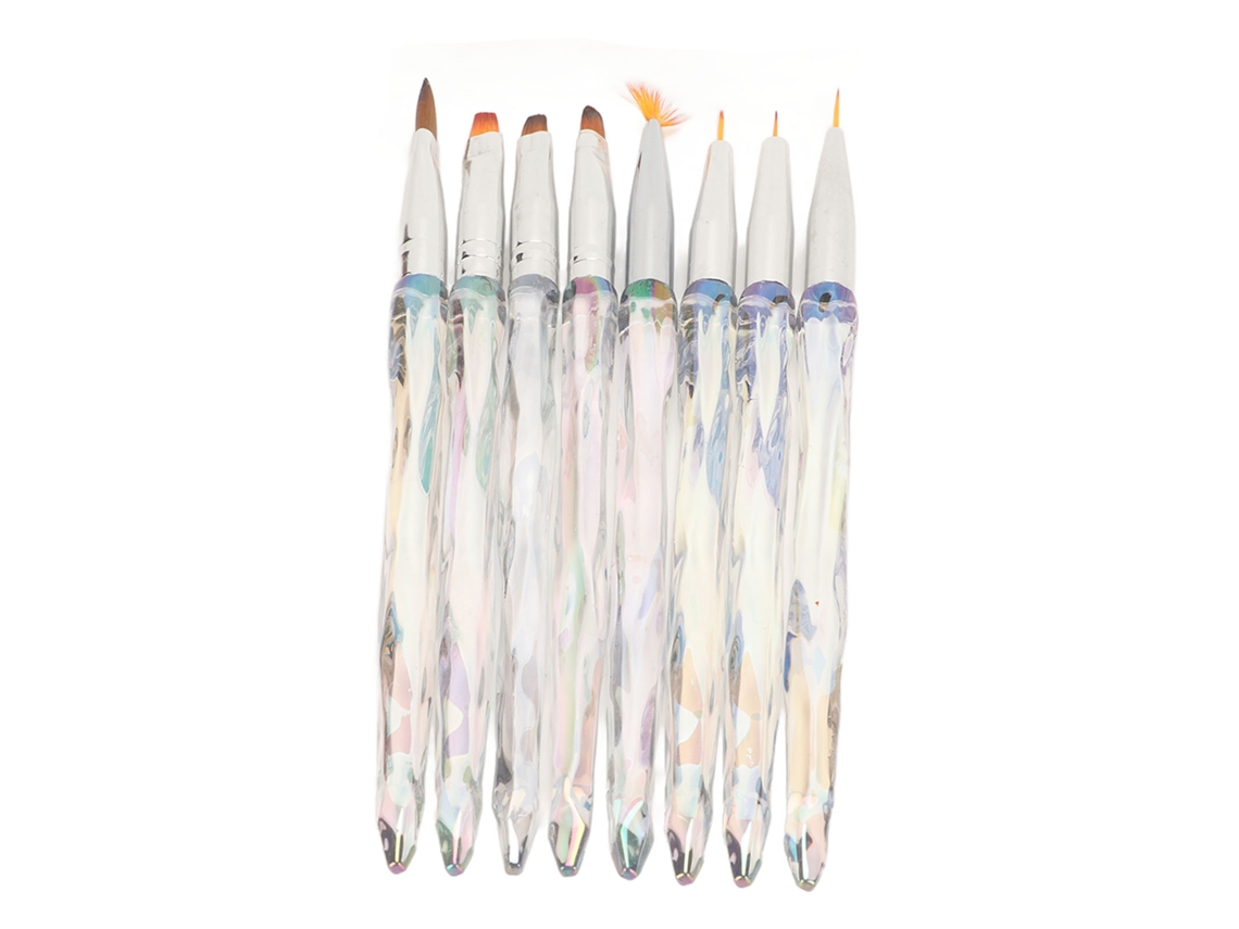 Conjunto De 8 Pincéis Para Arte De Unhas Liner Ponto Gradiente Manicure Diy Para Salão De Beleza