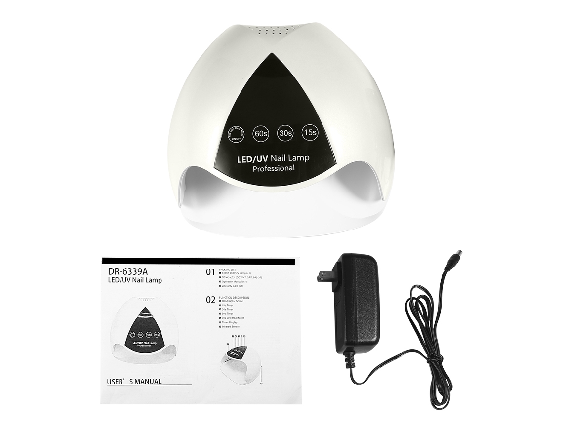 Lâmpada Uvled Para Unhas Secador De Esmaltes Em Gel Com Sensor Inteligente Ferramenta De Manicura