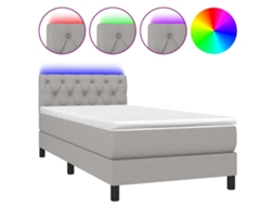 Box Spring Bed, Box Spring Beds Vidaxl Cinzeto Tecido (80 X 200 Cm)