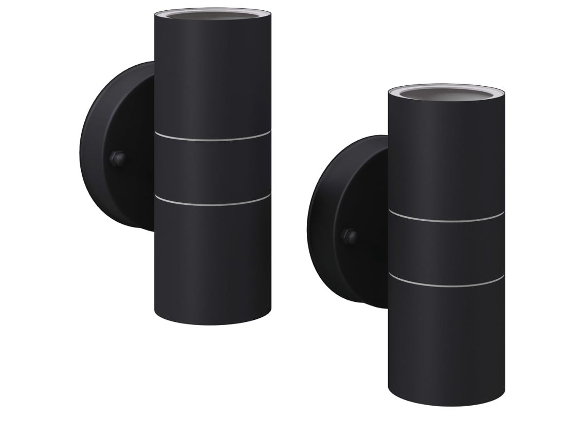 Wall Light, Wall Lights Vidaxl Preto Aço Inoxidável (n/a)