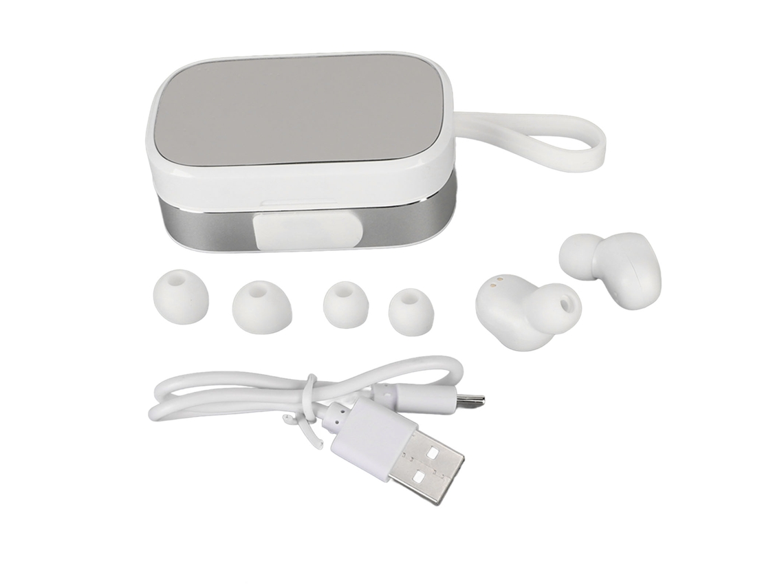 Fones Bluetooth 5.1 IPX7 com mini espelho, visor digital, redução de ruído CHABERLU