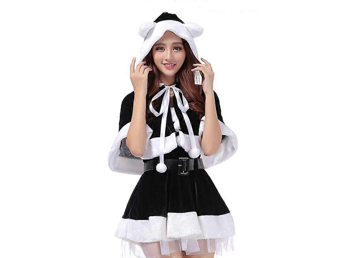 Evago 5pcs Um Conjunto De Fantasia Feminina De Sra. Claus, Traje De Natal De Papai Noel, Camiseta Cosplay, Saia, Capa E Cinto Olysi Shop