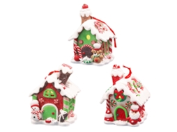 Laxiscreed Jogo De Decoração Natalícia Em Argila Macia Para Casa Iluminada – Pack Com 3 Modelos