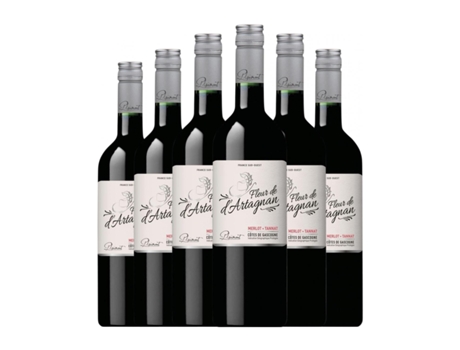 Vinho PLAIMONT Fleur de d'Artagnan Merlot Tannat Vin de Pays Côtes de Gascogne (0.75 L - 6 Unidades)