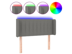 Led Headboard, Led Headboards Vidaxl Cinzeto Tecido (93 X 16 X 78/88 Cm)