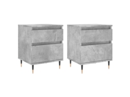 Conjunto de Mesas de Cabeceira Derivados de Madeira Cinzento Cimento MAISON EXCLUSIVE