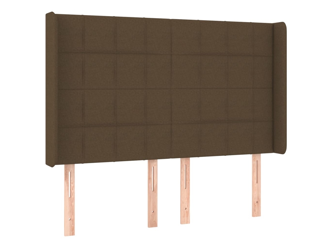 Headboard, Headboards Vidaxl Marrom Tecido (147 X 16 X 118/128 Cm)