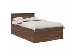 Estrutura de Cama com Cabeceira Carvalho Marrom 120x190cm MAISON EXCLUSIVE