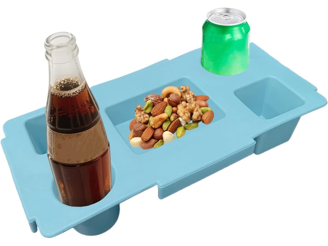 Bandeja de Servir Comida de Praia com Suporte para Celular Resistente a e SFUSHOS