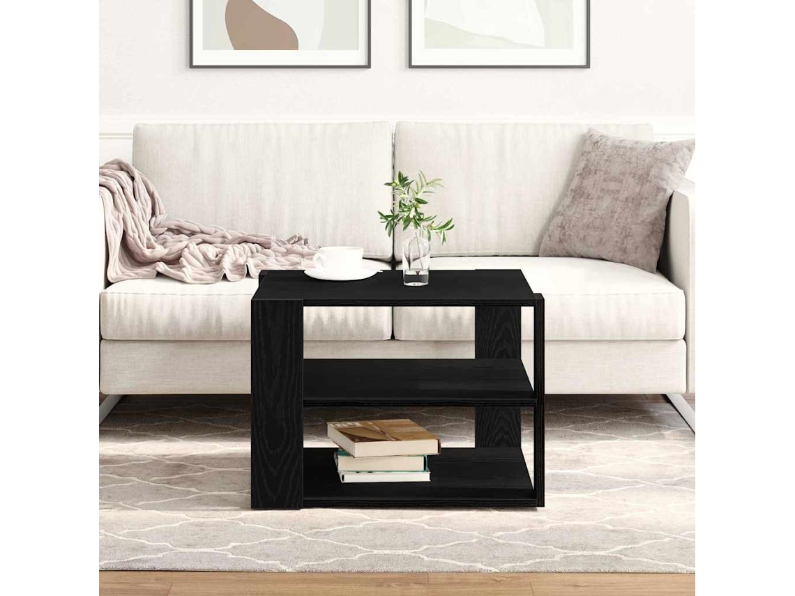 Vidaxl Mesa De Centro Carvalho Preto 58 X 58 X 40 Cm