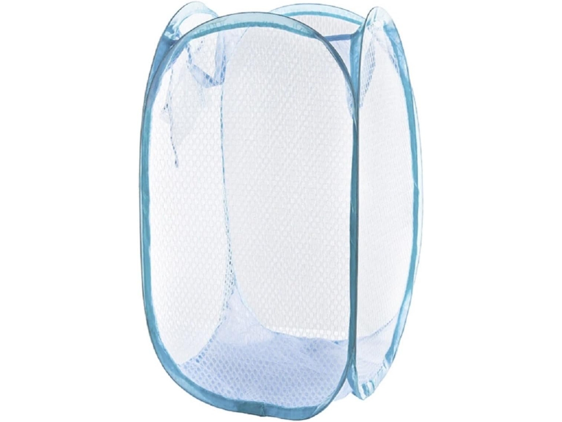 Cesto de Roupa Dobrável em Nylon e Aço com Função Pop Up. Prático para Guardar CHABERLU
