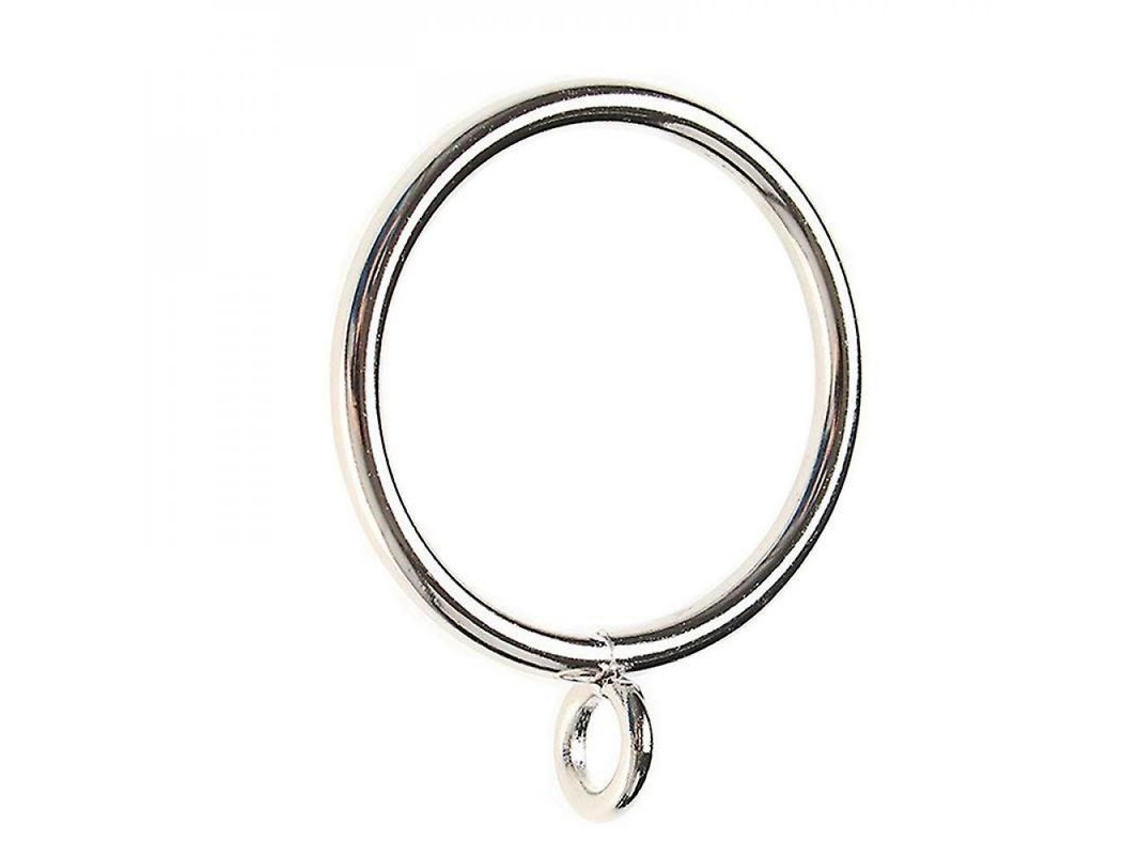 Rebe-40 Anéis De Cortina De Ferro, Diâmetro Interno 38mm, Para Barras De 33mm, Prata Fim Plata