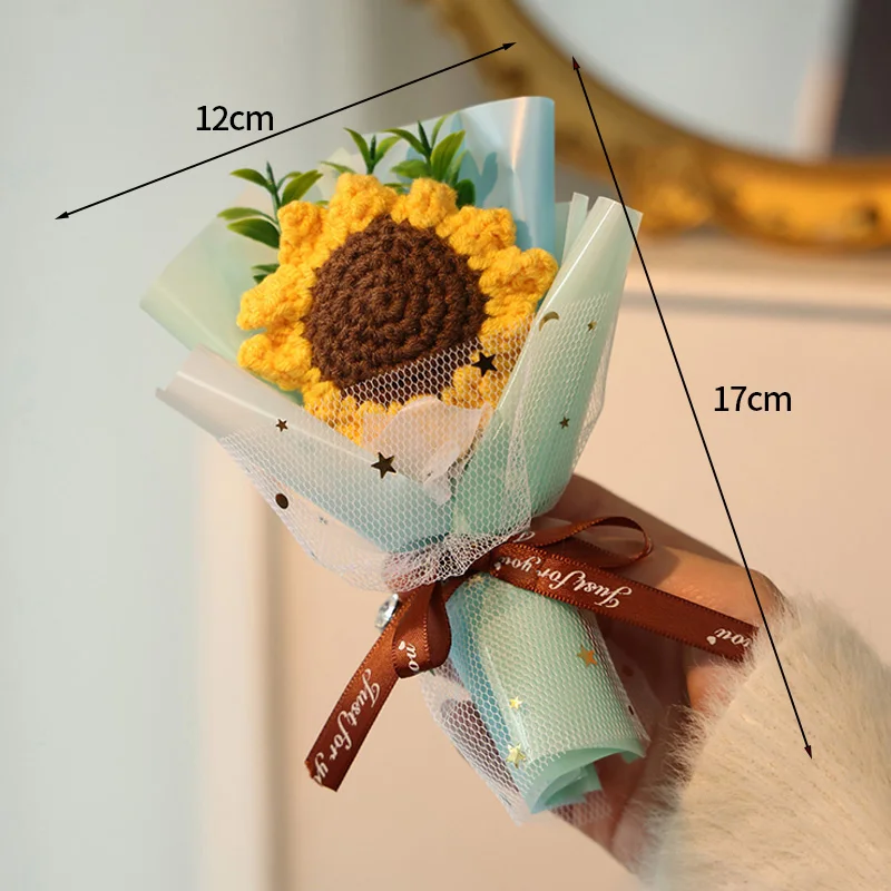 Mini Buquês de Crochê, Buquês de Formatura, Buquês Trançados À Mão. MDUG