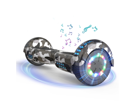 HITWAY Hoverboard 6.5'' com Bluetooth, Luzes LED - Verde Militar