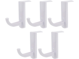 Suporte Para Fones De Ouvido Magiclulu Em Plástico Branco, Conjunto De 5 Peças, Fácil De Instalar, Organiza A Mesa