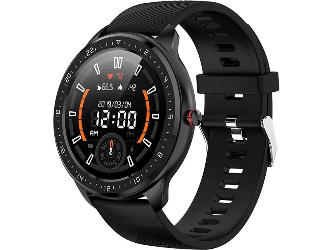 Smartwatch Monitor De Frequência Cardíaca Pressão Arterial Pedômetro Contador De Calorias Controle De Música Cronômetro Fitness Yizhood (preto)