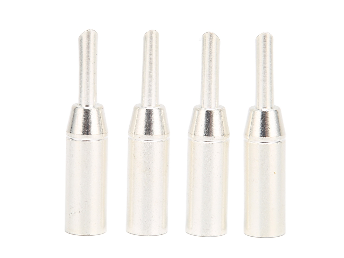 Conjunto De 4 Conectores Banana Ba1417 Bfa Banhados A Prata Para Cabos Alto, Falante Com Diâmetro De 7 Mm/0, 3 Polegadas