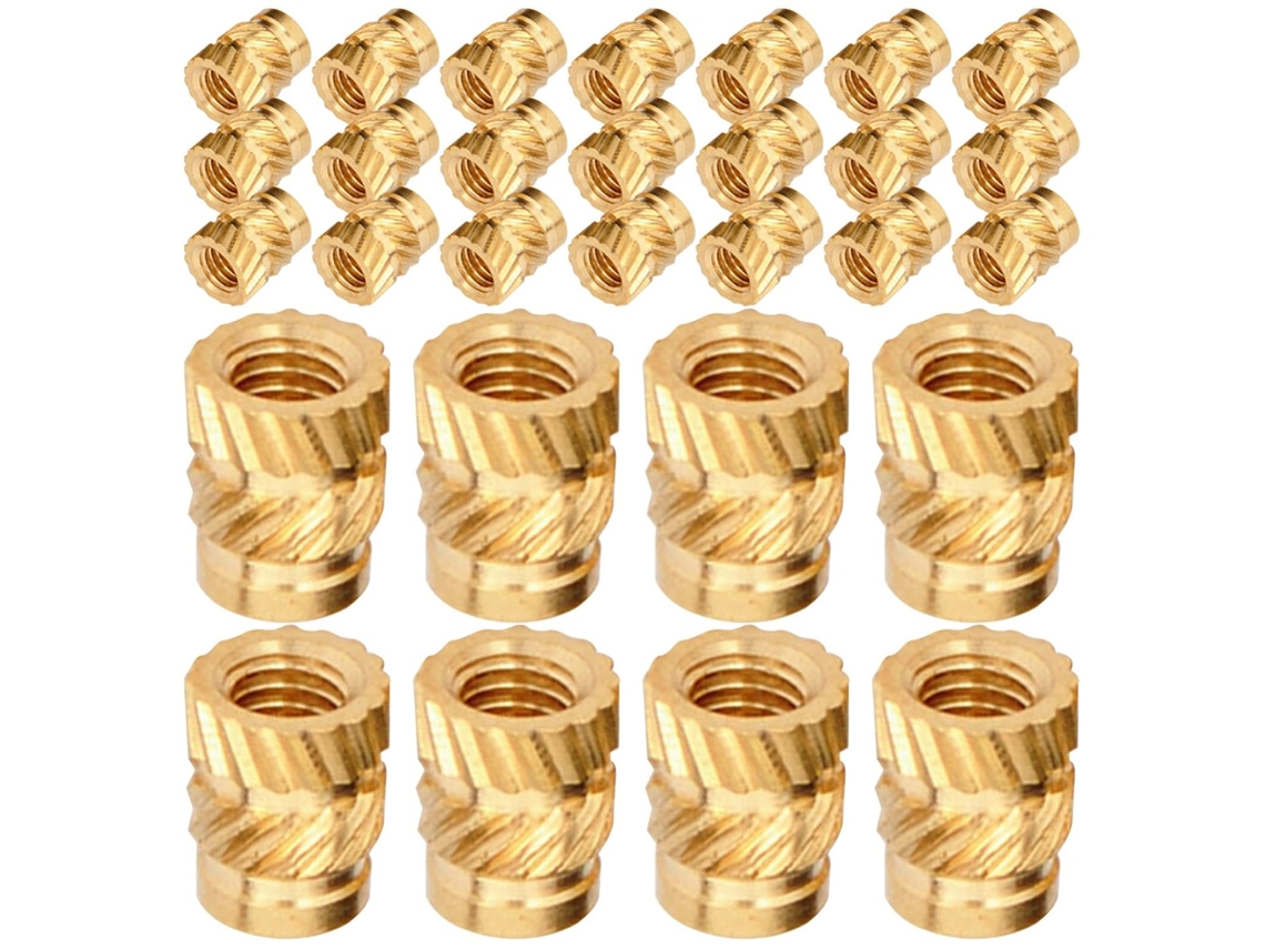 Conjunto Aboofan Com 100 Porcas De Inserção Metálicas, Rosca M3 X 4,6