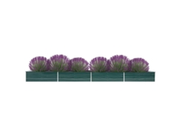 Vidaxl Canteiro Elevado De Jardim Aço Galvanizado 600x80x45 Cm Verde