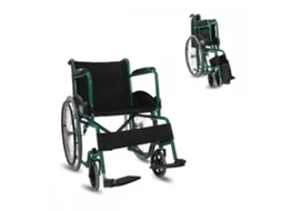 Cadeira de Rodas MOBICLINIC Dobrável Dobrável Roda Grande Robusta Apoios de Braços E de Pés Verde Alcazaba