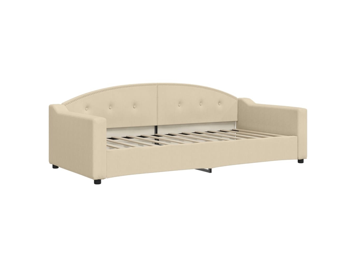 Day Bed, Day Beds Vidaxl Creme Tecido (90 X 200 Cm)