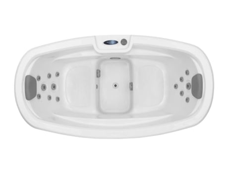 Banheira de Hidromassagem para 2 Lugares Branco Pérola Com Tampa 14 Jatos Largura 210 X Prof. 110 X Alt. 74 Cm Sistema Balboa Samoa Iv VOGUE SPA