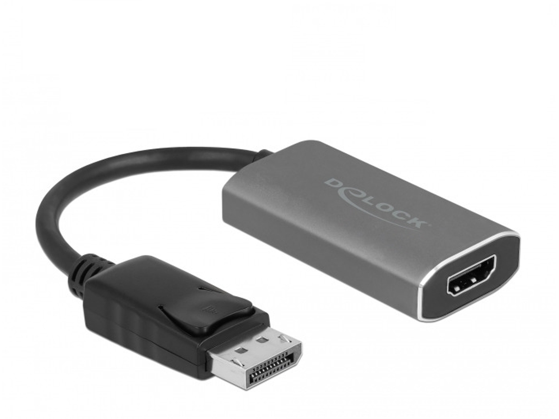Adaptador de cabo de vídeo DELOCK 63118 0 2 M Displayport tipo HDMI para padrão Cinzento