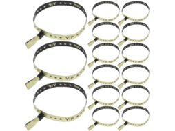 Pulseiras De Tecido Dourado Mobestech 20 Para Festivais E Shows Design Exclusivo, Longa Durabilidade E Verificação