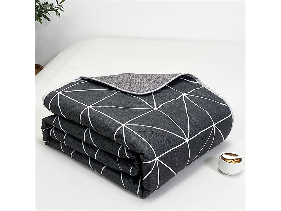 Colcha Reversível Acolchoada Fansu Capa de Cama com Estampa Ar Condicionado para Sofá 150x200cm, Macio, Quente