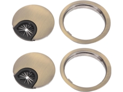 Ilhós De Cabo Mesa Em Liga Zinco, Tampa Furo Redondo 60 Mm, 2 Peças