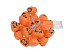 Luz de Fio Led Abóbora Halloween 20led 3 Metros Modo Dual Decorativo
