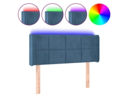 Led Headboard, Led Headboards Vidaxl Azul Veludo (83 X 16 X 78/88 Cm)