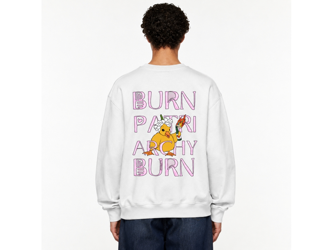 Rockinstone Duck Off, Patriarchy! Pod Classic Sweatshirtdouble-sided Print Unique Designer Style