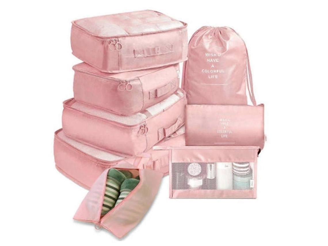 Conjunto de 8 Organizadores de Viagem com bolsas BRILVIBERA
