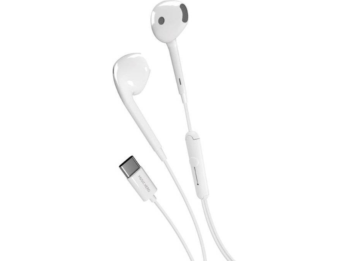 Auriculares com Fio SBS Tubb (In Ear - Microfone - Branco)