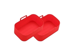 2026 liner Reutilizável de Silicone para Ninja Dual, Acessório Vermelho Compatível com Ninja Foodi Dz201/dz401 8qt, Tamanho 12.5x19.5x7cm