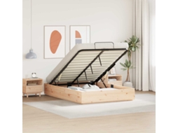 Vidaxl Estrutura De Cama Ottoman Com Armazenamento Natural