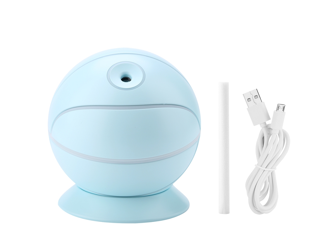 Laxiscreed Umidificador Led Com Rotação De 360° E Luz Noturna, Ideal Para Casa, Versão Usb Azul