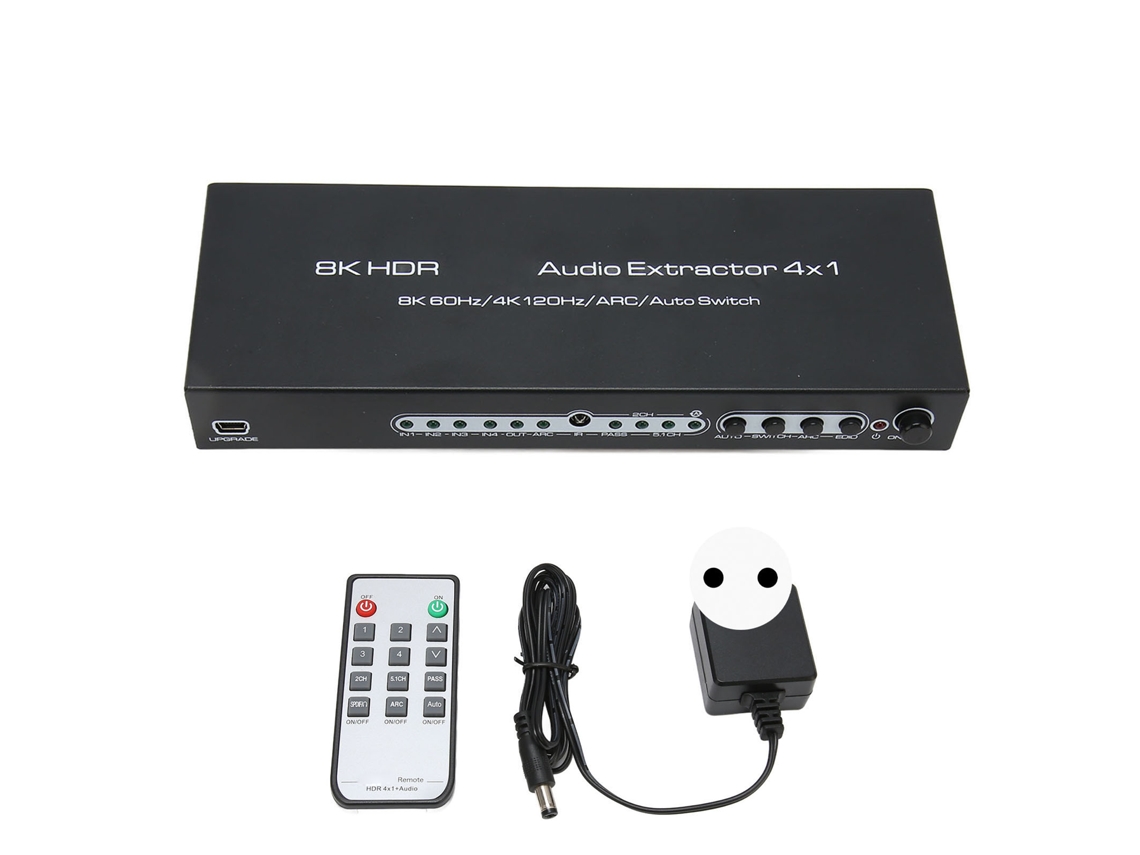 Extractor de Áudio Hdmi LAXISCREED 8k Hdr 4 em 1