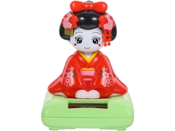 Boneca Decorativa De Carro Com Quimono Solar Vermelho E Estatueta De Plástico