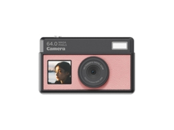 Câmera digital Yizhood 4K HD com zoom de 18x e tela de 2,8 polegadas (rosa)