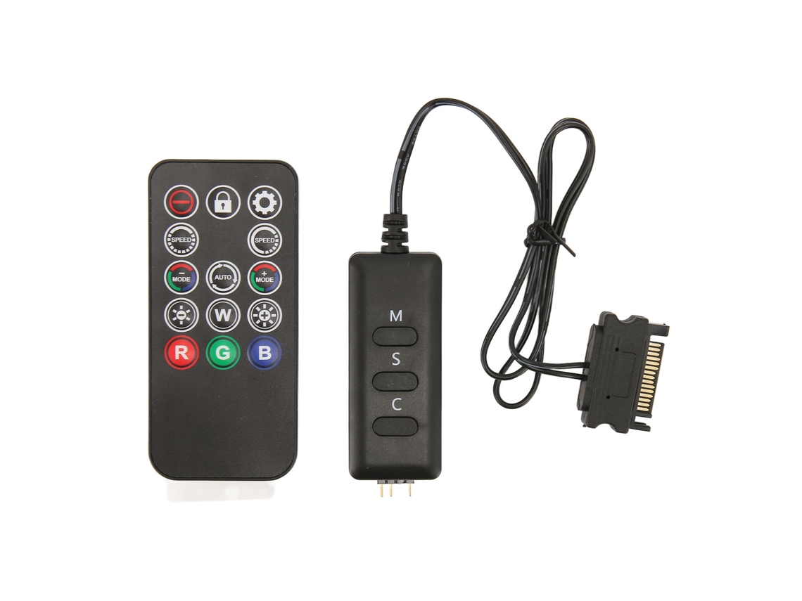 Controlador Sem Fio Argb 5v 3pin Fonte De Alimentação Sata Controle Remoto Ajustável