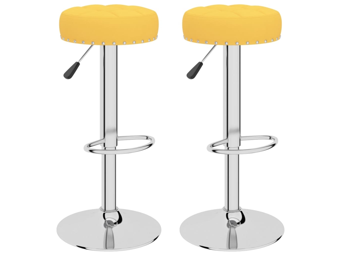 Bar Stool, Bar Stools Vidaxl Amarelo Tecido (n/a)